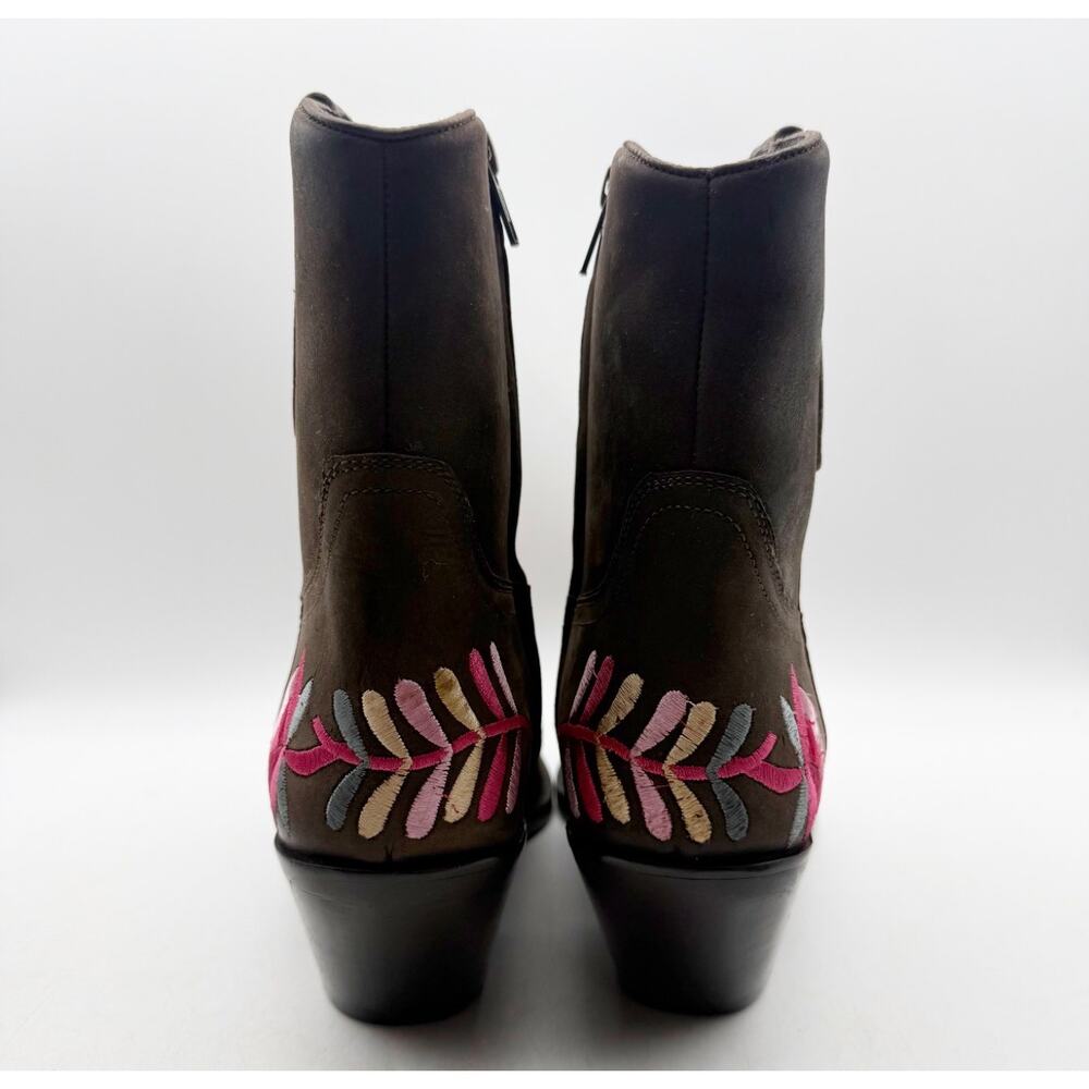 Diba True Women Cains Ville Western Bootie Size 11 M Brown Pink Leather NWOB - Picture 9 of 15